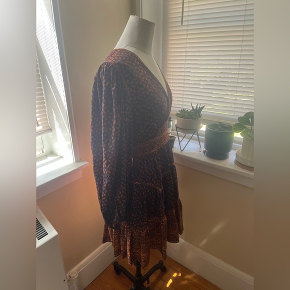 Ulla Johnson Brown and Orange Patterned Dress - Picture 12 of 13